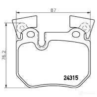 Тормозные колодки дисковые, комплект BREMBO 8484D1372 799731 2431 5 P 06 059 - Изображение 5