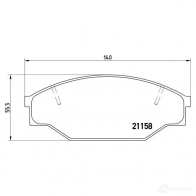 Тормозные колодки дисковые, комплект BREMBO P 83 013 800953 7205D303 2 1158 - Изображение 2