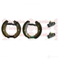 Барабанные тормозные колодки, комплект BREMBO k24068 UWM 9D 798632 8020584077764 - Изображение 2