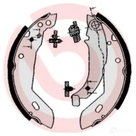 Барабанные тормозные колодки, комплект BREMBO 8432509643266 801719 5O NXA s61512 - Изображение 2