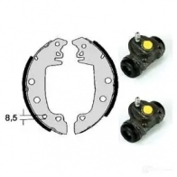 Барабанные тормозные колодки, комплект BREMBO h61033 P WNPN 8020584073087 798368