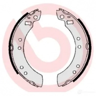Барабанные тормозные колодки, комплект BREMBO 801476 8432509640838 8 KN09 s24501