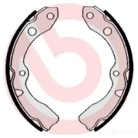 Барабанные тормозные колодки, комплект BREMBO s16505 8432509639948 801407 T4SQ 03 - Изображение 2