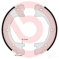 Тормозные колодки ручника, комплект BREMBO 8432509645253 B ZPKLJ sa6506 801892 - Изображение 7