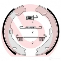 Тормозные колодки ручника, комплект BREMBO UMQ XTMP s50518 8432509642078 801622 - Изображение 2