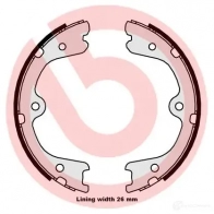 Тормозные колодки ручника, комплект BREMBO 801683 VW KXPW s56546 8432509651698 - Изображение 2