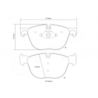 Тормозные колодки высокоэффективные BREMBO O 0N1682 07.B314.96 1424671686 - Изображение 3