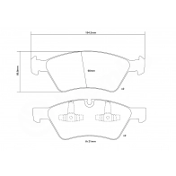 Тормозные колодки высокоэффективные BREMBO T6FWIW M 1424671744 07.D435.17 - Изображение 3