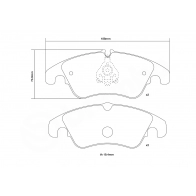 Тормозные колодки высокоэффективные BREMBO 07.D435.21 EWG9 JRW 1424671747 - Изображение 3
