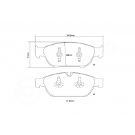 Тормозные колодки высокоэффективные BREMBO 1424671749 07.D435.23 EM7A GD0 - Изображение 3