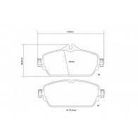 Тормозные колодки высокоэффективные BREMBO 835A P90 07.D435.24 1424671750 - Изображение 3