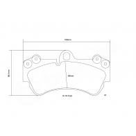 Тормозные колодки высокоэффективные BREMBO 4PQ WI 1424671760 07.D435.41 - Изображение 3