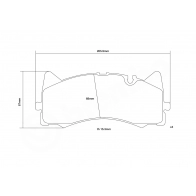 Тормозные колодки высокоэффективные BREMBO ZQP 8K 1440108773 07.D435.48 - Изображение 3