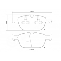 Тормозные колодки высокоэффективные BREMBO 1424671770 07.D435.52 O Q36P0P - Изображение 3