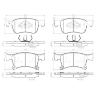 Тормозные колодки дисковые, комплект BREMBO P 07 020 O PG3G 1439857787