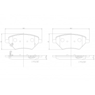 Тормозные колодки дисковые, комплект BREMBO Chery Tiggo 7 (T21) 1 Кроссовер 2.0 122 л.с. 2016 – наст. время P 20 002 56AAZ 3