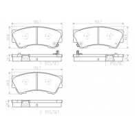 Тормозные колодки дисковые, комплект BREMBO UIYO 4EV P 28 093 1439857865