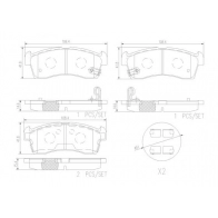 Тормозные колодки дисковые, комплект BREMBO P 56 127 1439857934 JS2O X