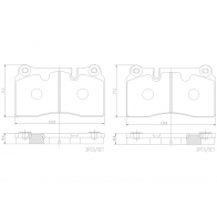 Тормозные колодки дисковые, комплект BREMBO 1439857993 P02002N 0G MJ09