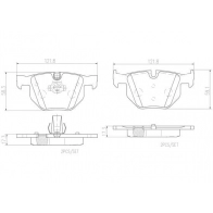 Тормозные колодки дисковые, комплект BREMBO Bmw 5 (E61) 5 Универсал 2.5 525 i 218 л.с. 2005 – 2010 80D LBOG P06033N