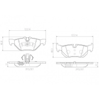 Тормозные колодки дисковые, комплект BREMBO Bmw 1 (E87) 1 Хэтчбек 5 д 2.0 118 d 143 л.с. 2006 – 2011 7A9341 6 P06038N