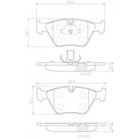 Тормозные колодки дисковые, комплект BREMBO Bmw 3 (E46) 4 Седан 3.0 330 xd 204 л.с. 2002 – 2004 82 NA3 P06043N