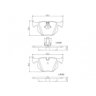 Тормозные колодки дисковые, комплект BREMBO P06044N Bmw 3 (E46) 4 Седан 3.0 330 xd 204 л.с. 2002 – 2004 Y9 EEDM