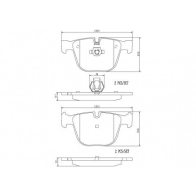 Тормозные колодки дисковые, комплект BREMBO 1439858037 5KJ3 545 P06050N