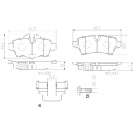 Тормозные колодки дисковые, комплект BREMBO P06052N Mini Roadster (R59) 1 Кабриолет 1.6 Cooper S 184 л.с. 2011 – 2015 H VN23