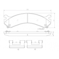 Тормозные колодки дисковые, комплект BREMBO 1439858185 DZ4M Y P10041N