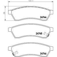 Тормозные колодки дисковые, комплект BREMBO T 4ILU P10060N Chevrolet Epica 2 (V250) Седан