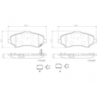 Тормозные колодки дисковые, комплект BREMBO 1439858246 HP9 DX9 P11025N