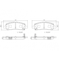 Тормозные колодки дисковые, комплект BREMBO 1439858315 P18031N N CJRO