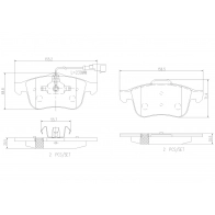 Тормозные колодки дисковые, комплект BREMBO P23103N X0D G63 1439858346