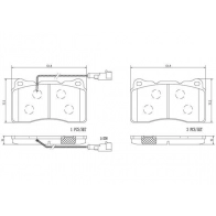 Тормозные колодки дисковые, комплект BREMBO P23115N L 15VXM 1439858350