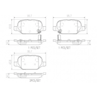 Тормозные колодки дисковые, комплект BREMBO P23151N Fiat Panda (319) 3 2012 – 2020 B 6IV7X