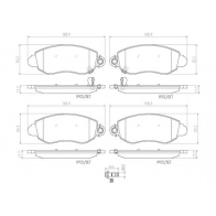 Тормозные колодки дисковые, комплект BREMBO Ford Transit 6 (FD) Автобус 2.4 DI (FB. FC. FA) 90 л.с. 2000 – 2006 P24052N X 9VOQQD