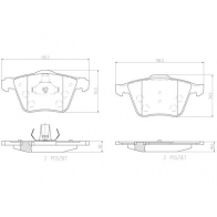 Тормозные колодки дисковые, комплект BREMBO CCM8 16 P24077N Ford S-Max 1 (CA1, WS) Минивэн 2.2 TDCi 175 л.с. 2008 – 2012