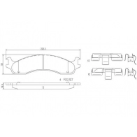 Тормозные колодки дисковые, комплект BREMBO 1439858438 P24099N JGP LL7