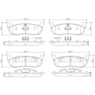 Тормозные колодки дисковые, комплект BREMBO 1439858443 P24104N HS B18