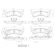 Тормозные колодки дисковые, комплект BREMBO Ford Explorer 2 (EX, UN150) Внедорожник 4.0 207 л.с. 1996 – 2001 BKS 2B1 P24126N