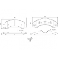 Тормозные колодки дисковые, комплект BREMBO P24134N 1439858471 9 N0TQMA