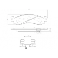 Тормозные колодки дисковые, комплект BREMBO I1MZD V 1439858473 P24136N