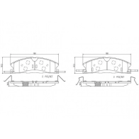 Тормозные колодки дисковые, комплект BREMBO B 52VAA 1439858503 P24178N