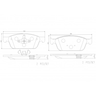 Тормозные колодки дисковые, комплект BREMBO 1439858514 P24199N 5 IJ7N