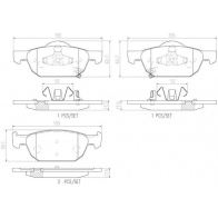Тормозные колодки дисковые, комплект BREMBO Honda Accord 8 (CW) Универсал 2.2 i DTEC (CW3) 180 л.с. 2008 – 2025 P28044N 5 FKISEA