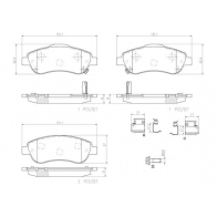 Тормозные колодки дисковые, комплект BREMBO P28045N Honda CR-V 4 (RM) Кроссовер 2.0 Flex (RE5) 155 л.с. 2013 – 2025 60 VVY9