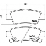 Тормозные колодки дисковые, комплект BREMBO W6 JC95 Honda CR-V 4 (RM) Кроссовер 2.0 Flex (RE5) 155 л.с. 2013 – 2025 P28046N