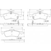 Тормозные колодки дисковые, комплект BREMBO P28070N 1439858600 C0 P0E