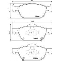 Тормозные колодки дисковые, комплект BREMBO YD IZ3EM 1439858605 P28076N